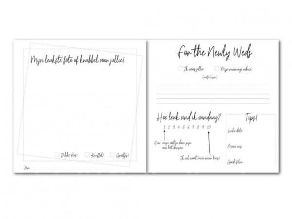 Bonjour to you - Gastenboek Bruiloft - Pretty Purple - Afbeelding 5