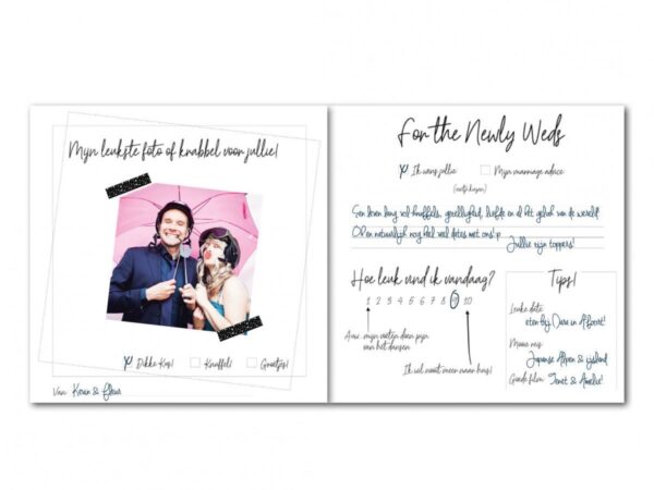 Bonjour to you - Gastenboek Bruiloft - Pretty Purple - Afbeelding 6