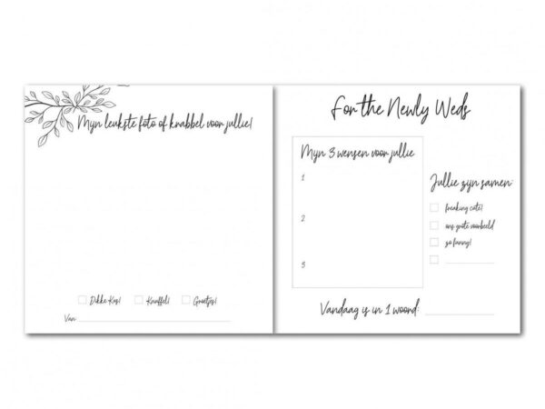 Bonjour to you - Gastenboek Bruiloft - Sage Green - Afbeelding 2