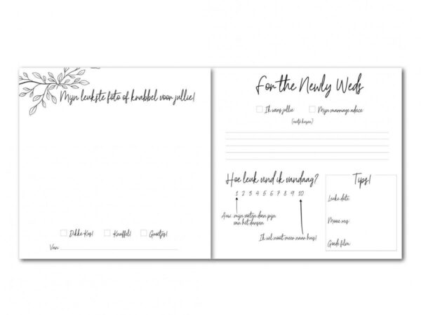 Bonjour to you - Gastenboek Bruiloft - Sage Green - Afbeelding 4