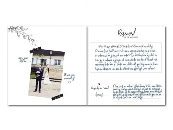 Bonjour to you - Gastenboek Bruiloft - Sage Green - Afbeelding 9