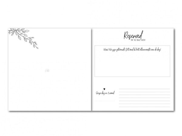 Bonjour to you - Gastenboek Bruiloft - Sage Green - Afbeelding 8