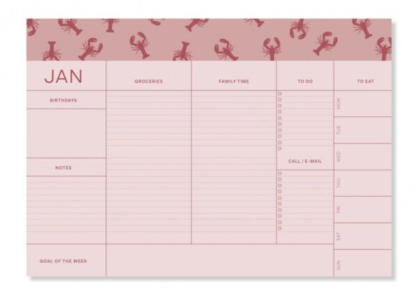 Fabrique a la Carte Familieplanner 2022 A4 – Kreeftjes Familie kalender