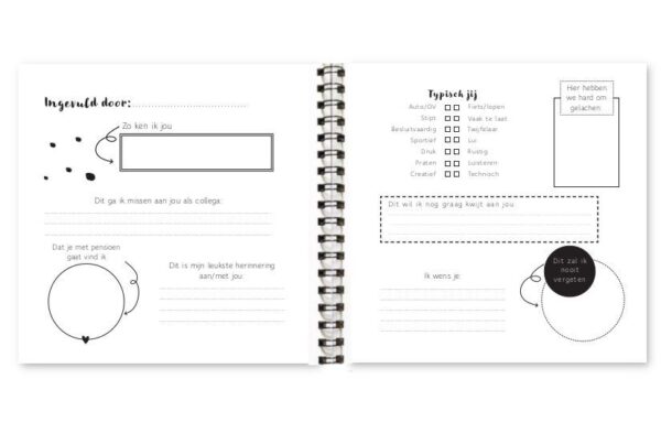 Fyllbooks Afscheidsboek pensioen - 25 personen - wire-o - Afbeelding 2