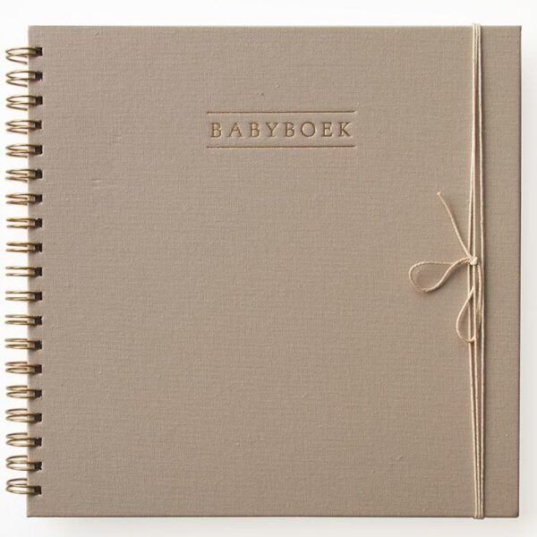 HOP Babyboek - Linnen Taupe