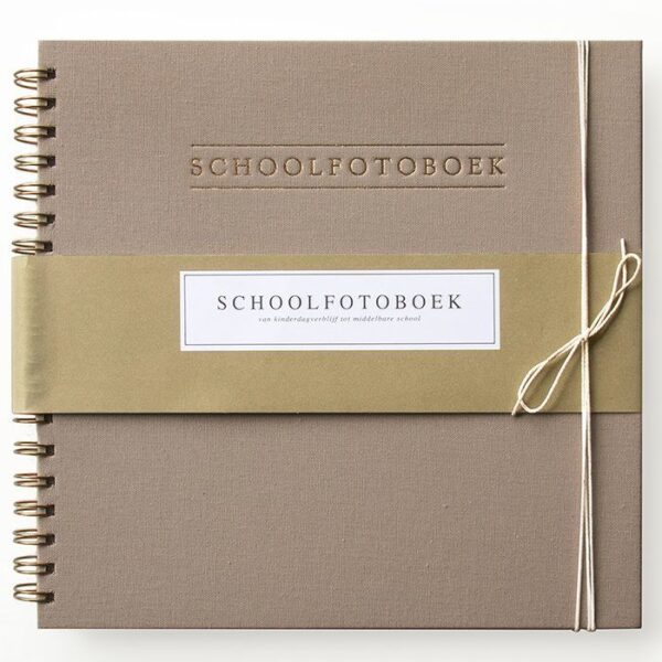 HOP Schoolfotoboek - Linnen Taupe - Afbeelding 6
