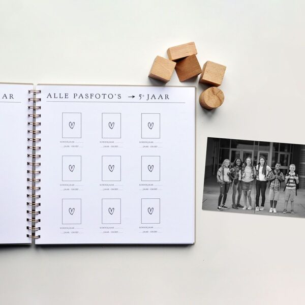 HOP Schoolfotoboek - Linnen Taupe - Afbeelding 4