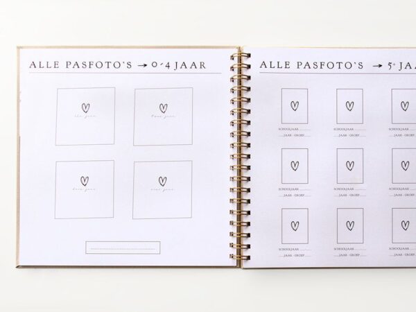 HOP Schoolfotoboek - Linnen Taupe - Afbeelding 5