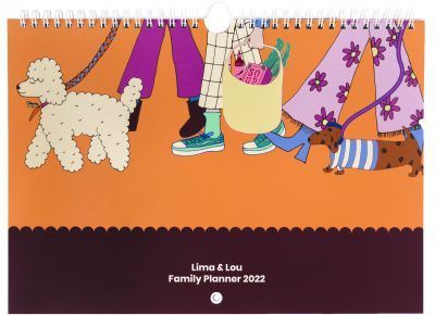 Lima & Lou Familieplanner 2022 A4 Familie kalender