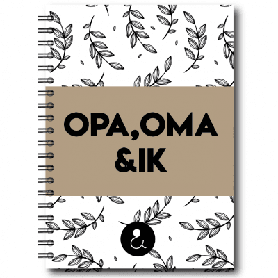 Studio Ins & Outs Invulboek ‘Opa, oma & ik’ – Botanical Caramel Boek vaderdag