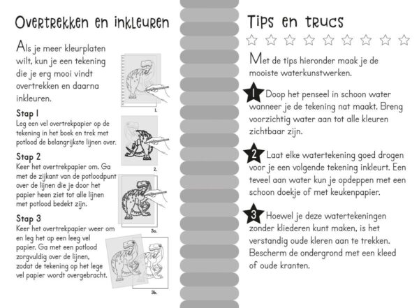 Magisch waterkleurboek Dino’s - Afbeelding 3
