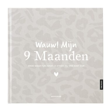 Pink Peach Mijn 9 Maanden Dagboek Linnen Leopard (1)