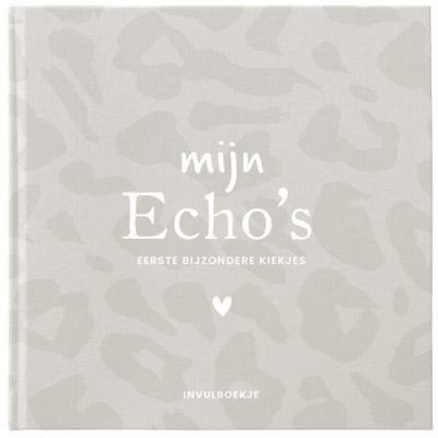 Pink Peach Mijn Echo’s invulboekje – Linnen leopard Echoboekje