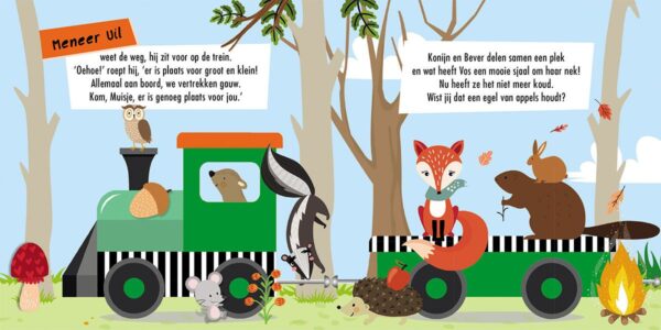 Puzzeltrein Bosdieren (boek + puzzel) - Afbeelding 4