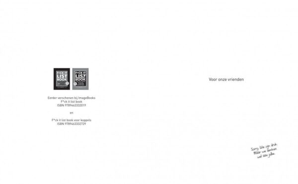 F*ck-it list book voor vrienden - Afbeelding 4