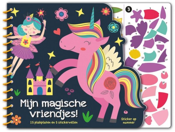 Stickerboek Stickeren op nummer - Magische vriendjes