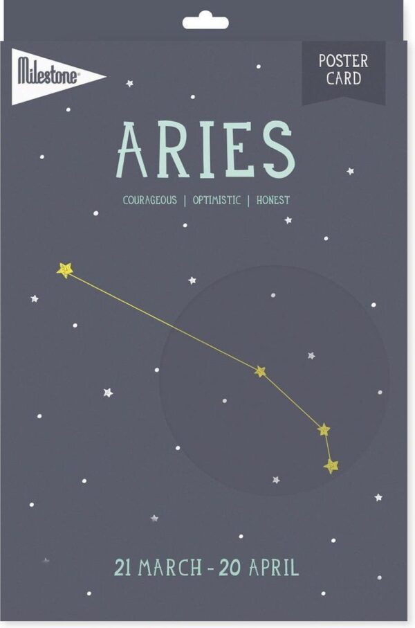 Milestone Geboorteposter sterrenbeeld – Aries/Ram (Engelstalig) - Afbeelding 5