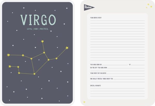 Milestone Geboorteposter sterrenbeeld – Virgo/Maagd (Engelstalig) - Afbeelding 3