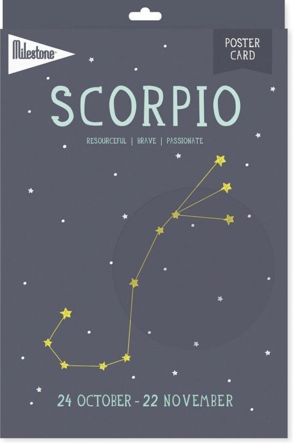Milestone Geboorteposter sterrenbeeld – Scorpio/Schorpioen (Engelstalig) - Afbeelding 5