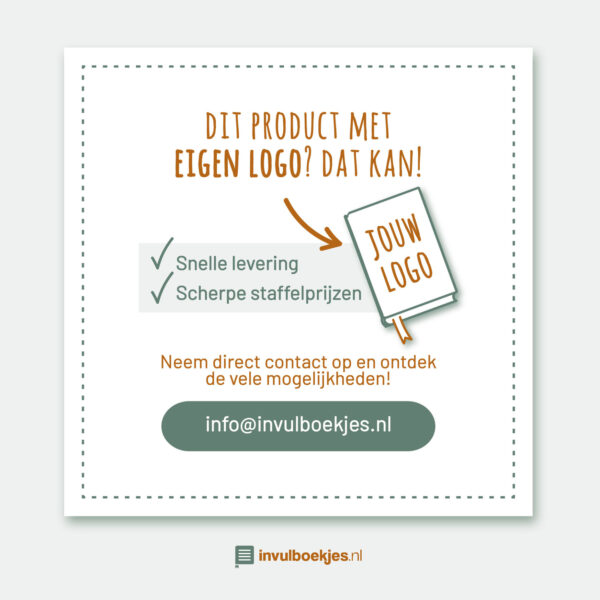 Eigen Logo Op Dit Product Invulboekjes.nl