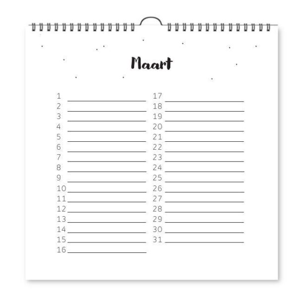 Fyllbooks Verjaardagskalender - Afbeelding 4