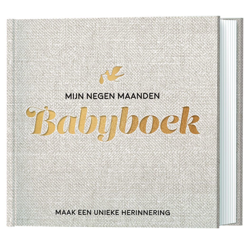 Harnas Wind Uitrusten Mijn negen maanden babyboek - Linnen cover Kopen? ⋆ Invulboekjes.nl
