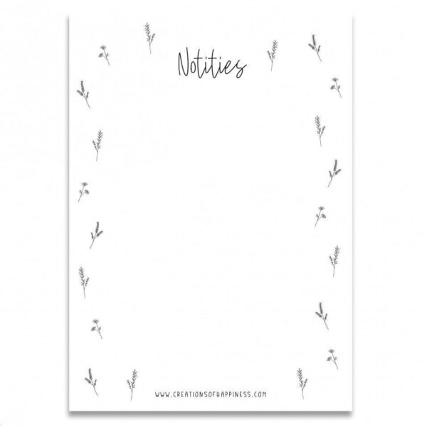 Creations of Happiness Notitieblok Bloemen A6