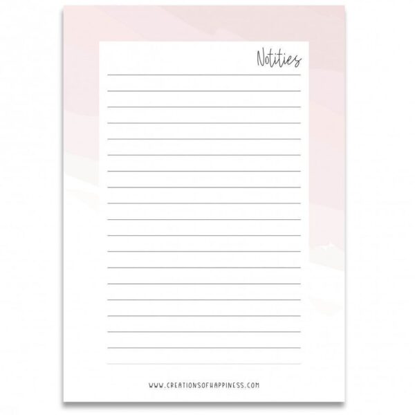 Creations of Happiness Notitieblok Roze A6