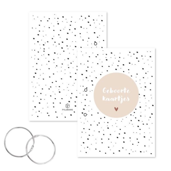 Fyllbooks Bewaarbundel Geboortekaartjes - Dots Roze - A5