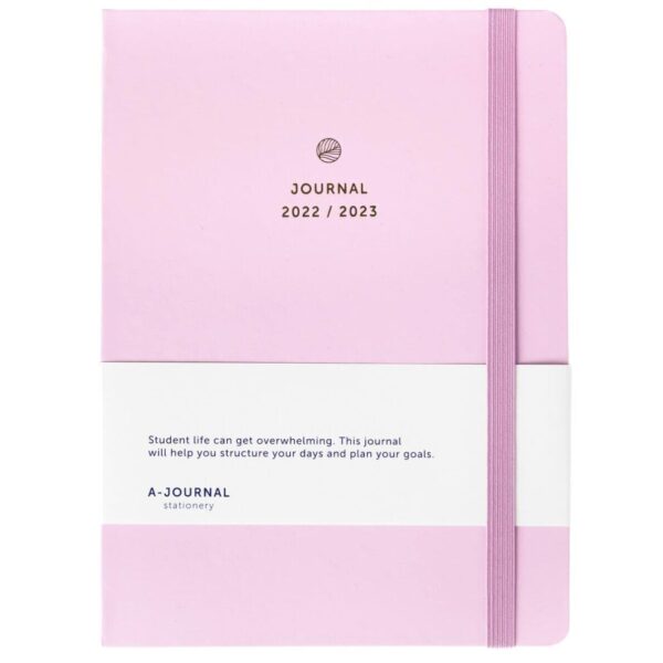 A Journal Schoolagenda 2022 2023 Roze Voorkant