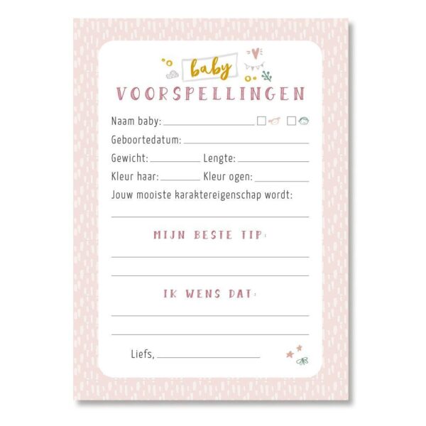 Voorspellingkaart Mockup Roze