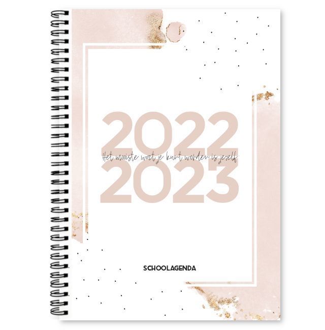 Schoolagenda 2022/2023 - Roze ⋆ Invulboekjes.nl