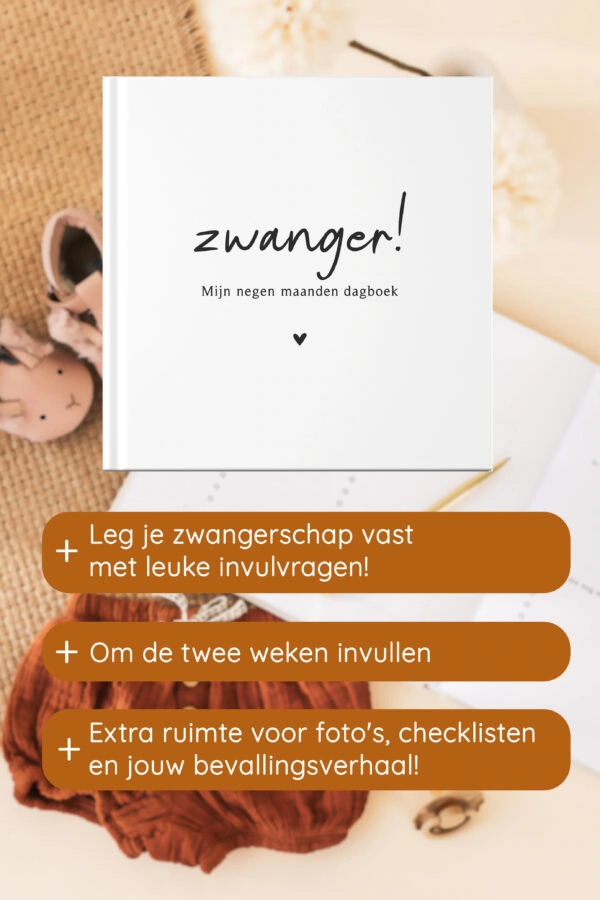 Zwangerschapsdagboek Zwart Wit Af1 Productgericht