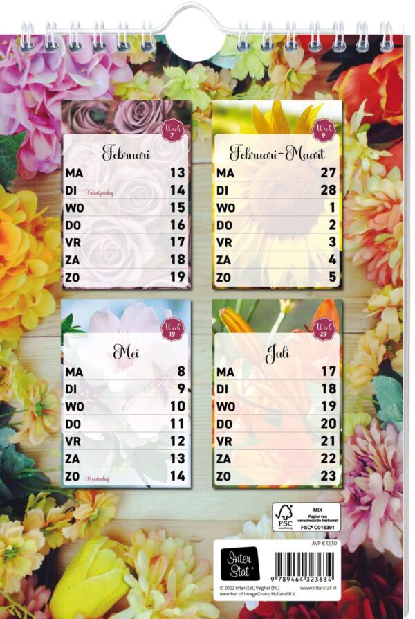 Ao 9789464323634 Gl Bloemen Weekkalender