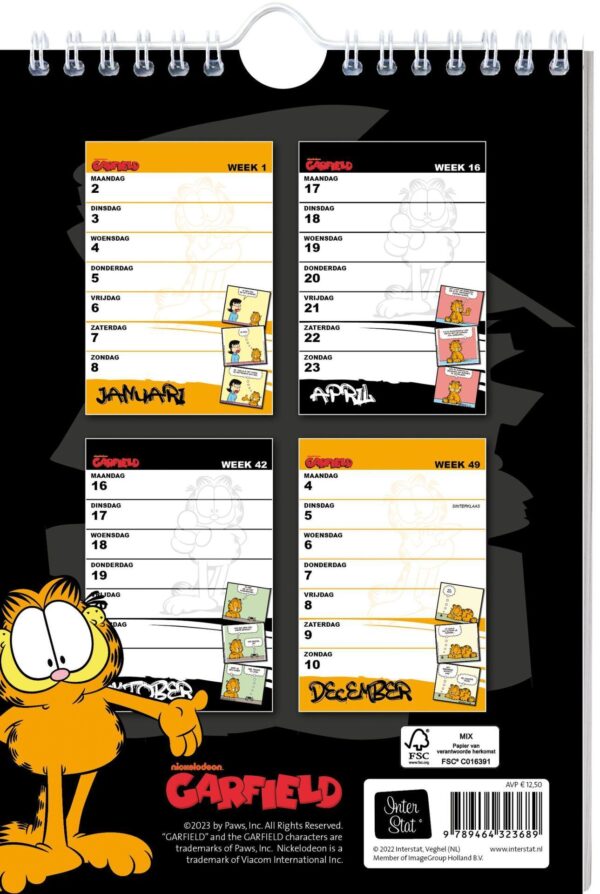 Ao 9789464323689 Garfield Weekkalender
