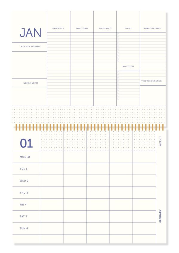 A Journal Familieplanner 2023 A4 Lavendel Blauw (2)