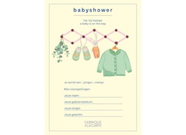 Fabrique A La Carte Babyshower Invulkaarten – 15 Stuks – A5 (1)
