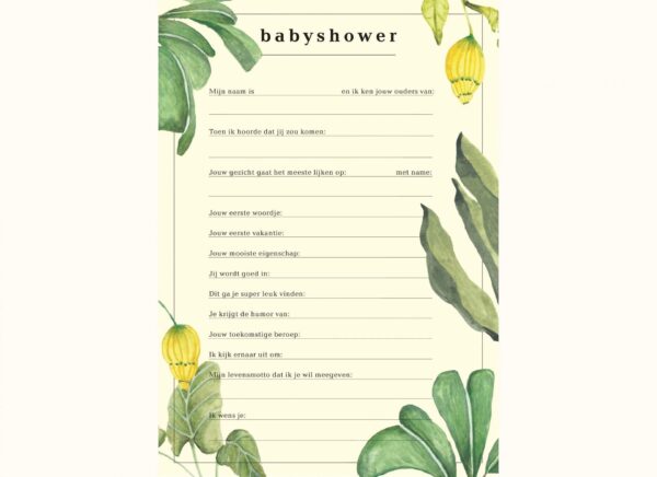 &ink Babyshower Invulkaarten – 15 Stuks – A5 (3)