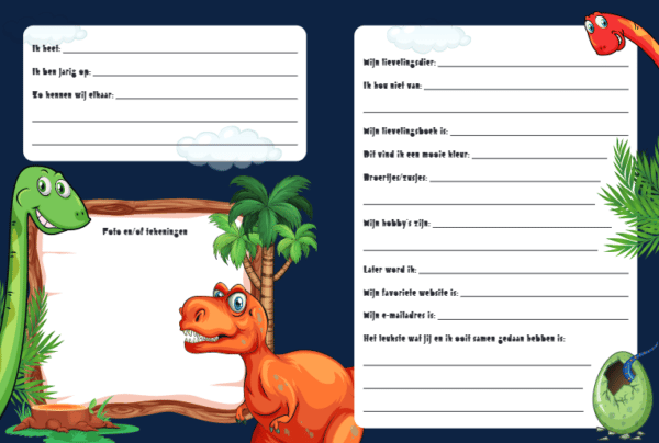 Interstat Vriendenboek Dinos Inhoud 3 9789464324617