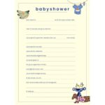 Lima & Lou Babyshower Invulkaarten – 15 Stuks – A5 (2)