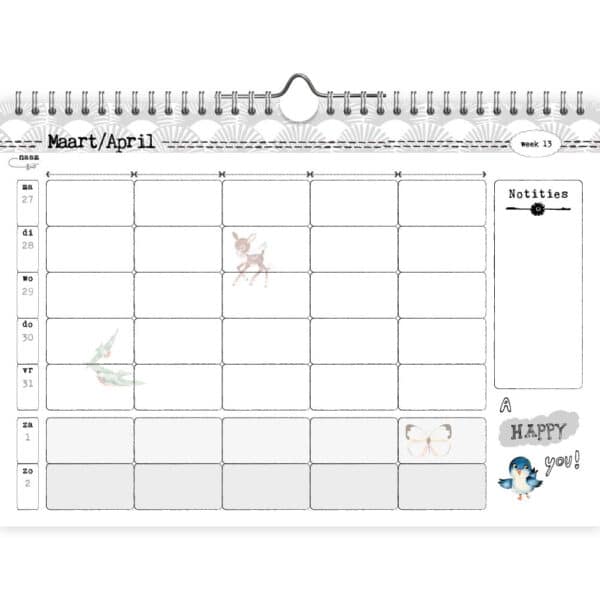Onszelf Familieweekkalender Inhoud 8716467674426