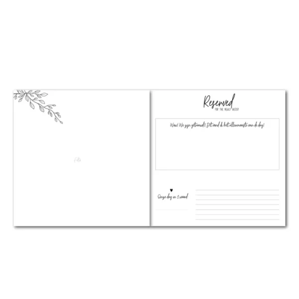 Bonjourtoyou Gastenboek Xl Sage Green Inhoud 3