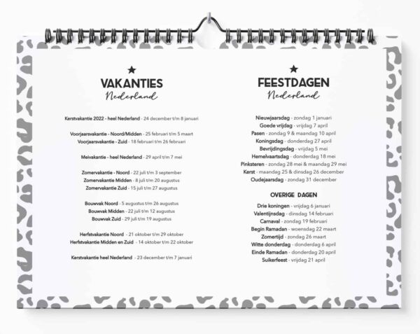 Fyllbooks Maandkalender 2023 Beginpagina 1