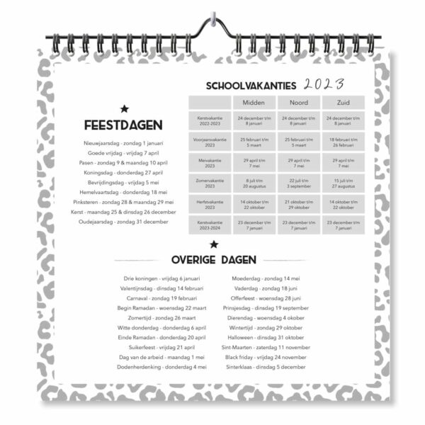 Fyllbooks Weekkalender 2023 Beginpagina