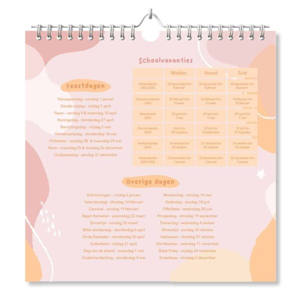 Fyllbooks Weekkalender 2023 Pastel Beginpagina