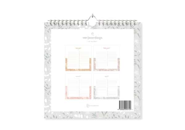 Fyllbooks Verjaardagskalender Planten Achterkant