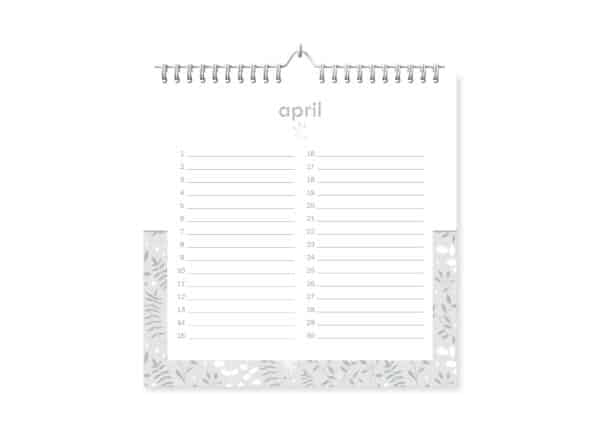 Fyllbooks Verjaardagskalender Planten April