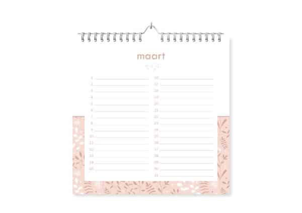 Fyllbooks Verjaardagskalender Planten Maart