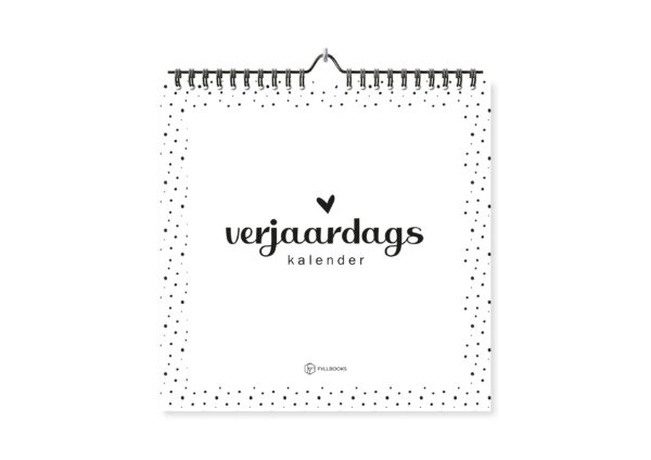 Fyllbooks Verjaardagskalender Zwartwit Voorkant