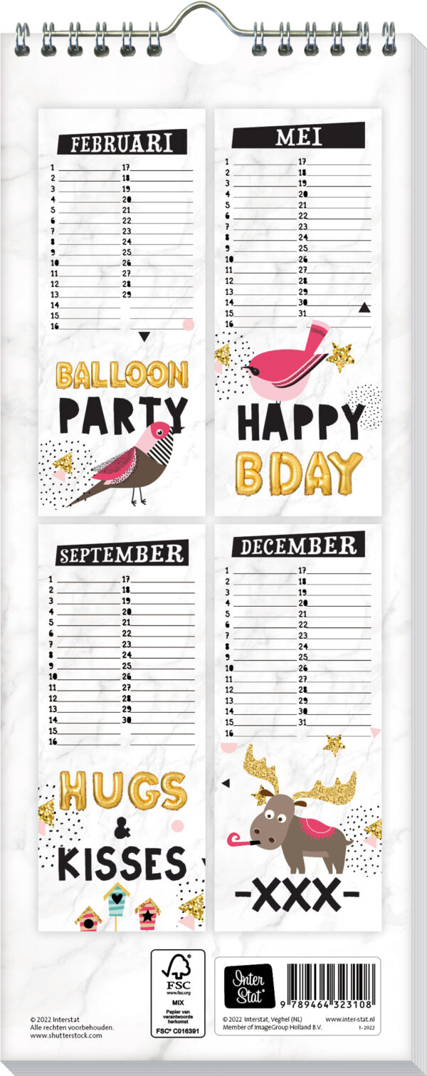 Ao 9789464323115 Yay Its Your Bday Verjaardagskalender
